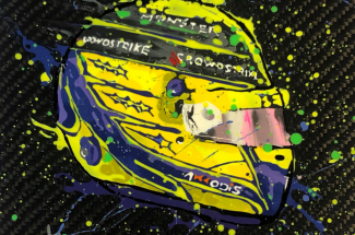 Katy Barnfield (Carbonfibre art)Mini Collection - Lewis HamiltonOriginal ~ Mixed Media