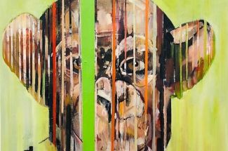 Darren FraserGreen Split #2Original ~ Oil on Canvas