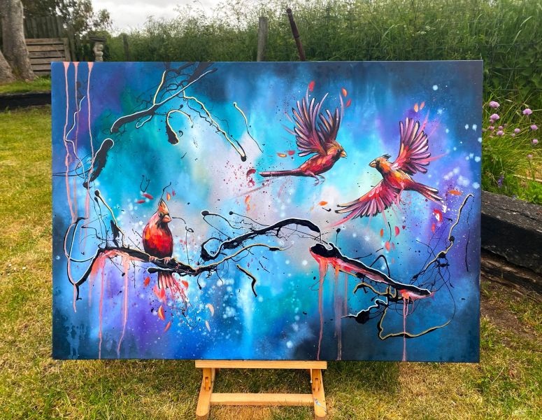 Click Here To Enlarge This Photo Of Flying Red Jewels - Sienna Frost