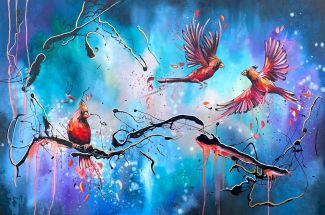 ArchiveFlying Red Jewels - Sienna FrostOriginal ~ Oil on Canvas