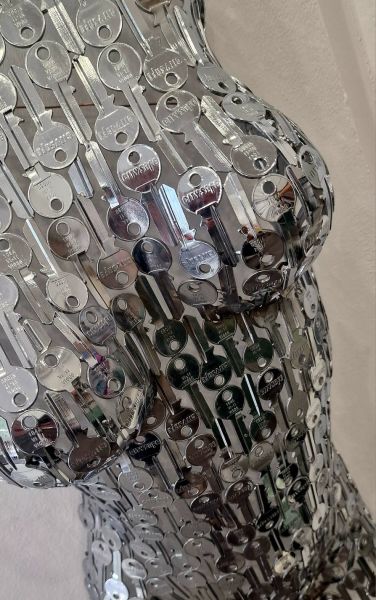 Click Here To Enlarge This Photo Of Female Key Torso Wall Hanging Chromed Edition