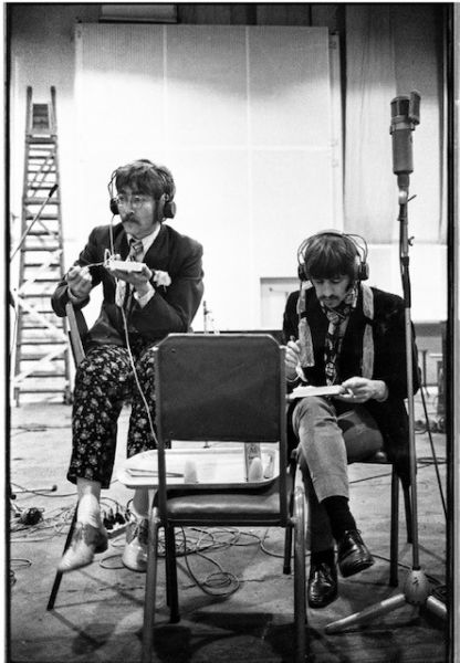 Click Here To Enlarge This Photo Of John & Ringo - Lunch