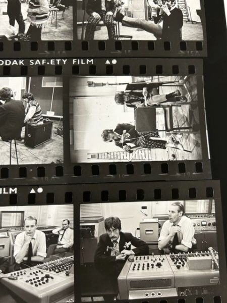 Click Here To Enlarge This Photo Of The Beatles at Abbey Road - Contact Sheet - Found