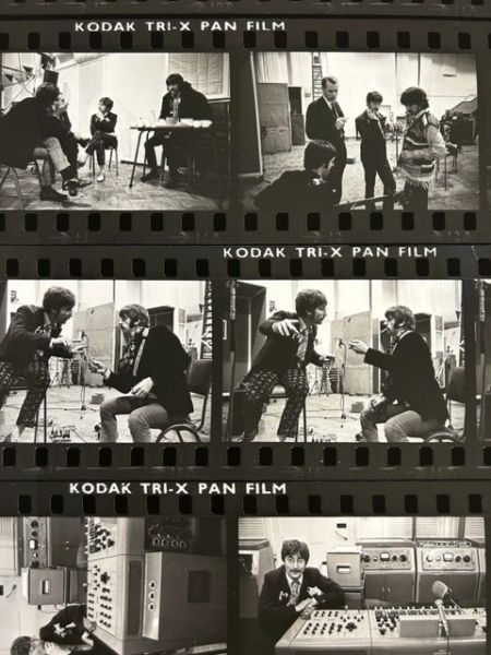 Click Here To Enlarge This Photo Of The Beatles at Abbey Road - Contact Sheet - Found