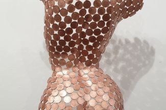 Shaun GaggFemale Torso (reverse)Original Penny Sculpture