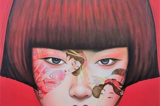 Anek NatenoiGirl With Tattoo - RedOriginal ~ Acrylic on Canvas
