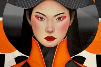Anek NatenoiGirl in OrangeOriginal ~ Acrylic on Canvas