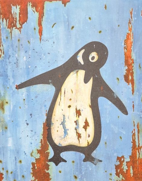 Click Here To Enlarge This Photo Of Blue Rust Penguin