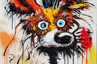 Tadas ZaicikasStreet FoxOriginal - Mixed Media