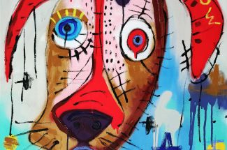 Tadas ZaicikasRed DogOriginal - Mixed Media