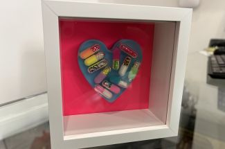 Emma GibbonsI Carry Your Heart (Pink)Original ~ Mixed Media