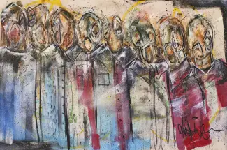 Joseph GilgunThe Manchester ChorusOriginal ~ Acrylic on Canvas