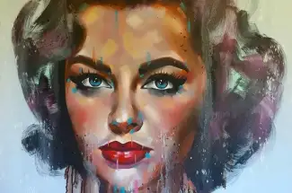 Rich ParkerQueen of the Silver ScreenOriginal ~ Mixed Media on Canvas