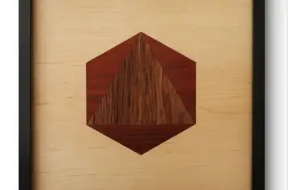 Hayden HathawayCrestOriginal ~ Mixed Media and Wood Veneer