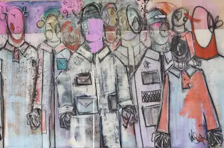 Joseph GilgunOi PolloiOriginal ~ Acrylic on Canvas