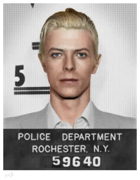 Click Here To Enlarge This Photo Of David Bowie - Mugshot