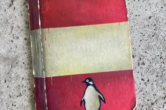 Jameson RobinsonRed Book CoverOriginal ~ Acrylic on Cardboard