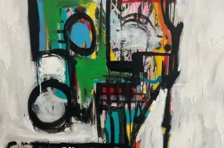 JP JonesLa Vie En RoseOriginal ~ Mixed Media on Canvas