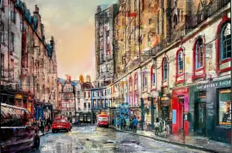 Anna AllworthyVictoria StreetOriginal ~ Mixed Media on Canvas