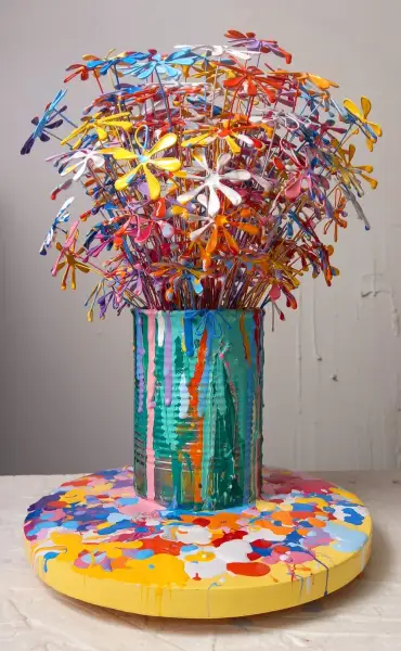 Click Here To Enlarge This Photo Of Tin Flowers (23)