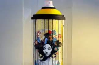 Gareth Tristan Evans (aka The Trunk of Funk)Lotus - Spraycan SeriesMixed Media