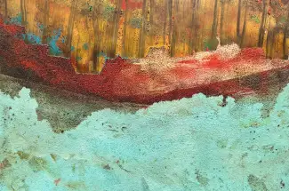 Sam PeacockWaadi KoobaOriginal ~ Mixed Media on Steel
