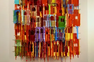 Russell WestLittle Boxes XXXXIIIOriginal ~ Oil and wire on board