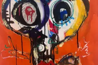 JP JonesMe Gusta Lan NocheOriginal ~ Mixed Media on Canvas