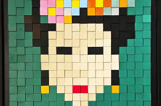 Tatian HatneanFrida K. Pixel #1Original - Mixed Media