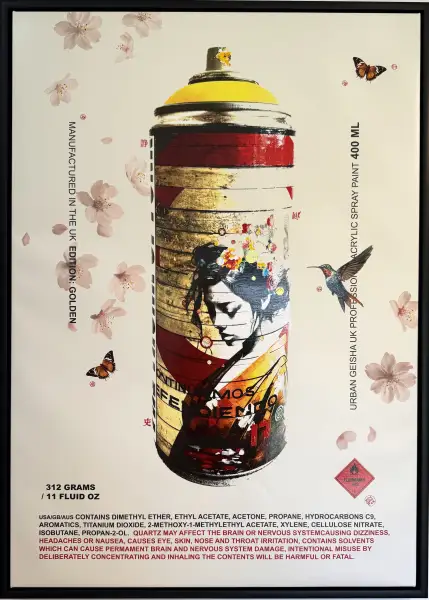 Click Here To Enlarge This Photo Of Golden Spraycan Canvas