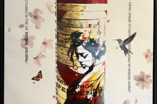 Gareth Tristan Evans (aka The Trunk of Funk)Golden Spraycan CanvasSigned Limited Edition ~ Hand Embellished