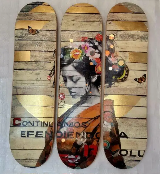 Click Here To Enlarge This Photo Of Golden Skate deck Trio