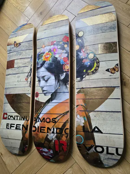 Click Here To Enlarge This Photo Of Golden Skate deck Trio