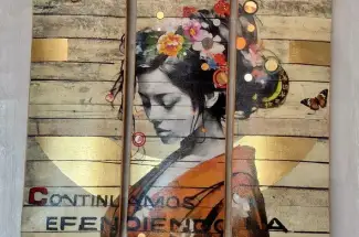 Gareth Tristan Evans (aka The Trunk of Funk)Golden Skate deck TrioMixed Media 