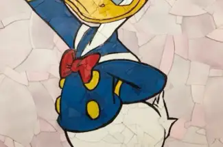 Ed ChapmanDonald DuckOriginal Artwork ~ Shattered Vinyl Mosaic