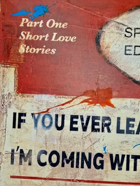 Click Here To Enlarge This Photo Of If You Ever Leave Me, I'm Coming With You - Hand Embellished (Red)