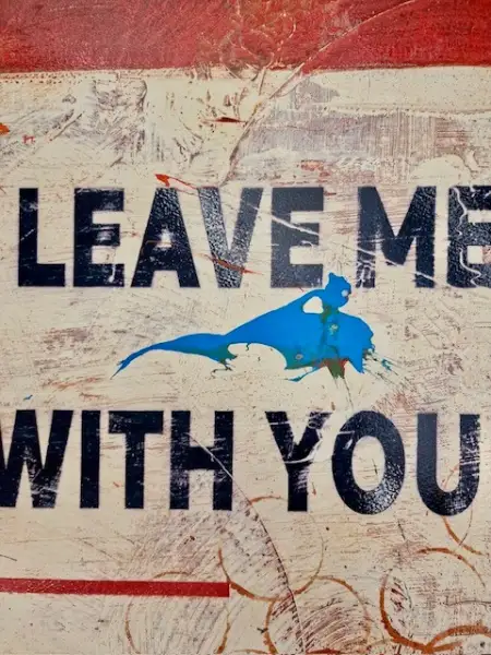 Click Here To Enlarge This Photo Of If You Ever Leave Me, I'm Coming With You - Hand Embellished (Red)