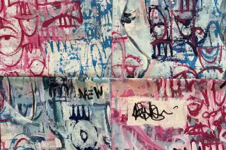 Joseph GilgunTickle Me PinkOriginal ~ Acrylic on Patchwork Canvas