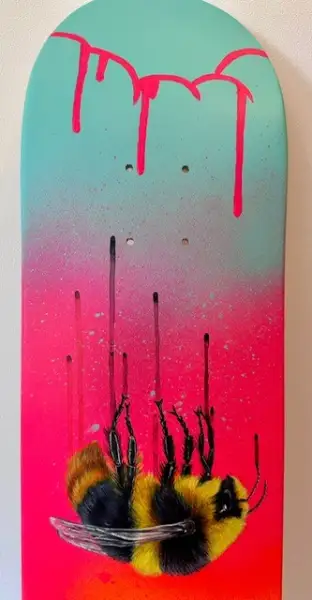 Click Here To Enlarge This Photo Of Falling Early Bumblebee - Skatedeck Series