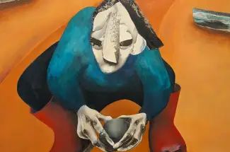 Anna E DaviesTurnstoneOriginal ~ Oil on Board