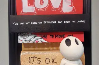 Damilola OdusoteBooks - Big LoveOriginal ~ Mixed Media Wall Sculpture