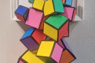 Damilola OdusoteTap Flow CubesOriginal ~ Mixed Media Wall Sculpture