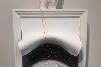 Damilola OdusoteLightbox Reveal Half MoonOriginal ~ Mixed Media Wall Sculpture
