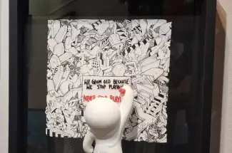 Damilola OdusoteWe Never Grow OldOriginal ~ Mixed Media Wall Sculpture