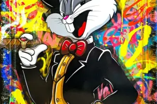 Eddy VitaloneBugs Bunny Le GentlemanOriginal ~ Mixed Media on Canvas