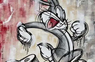 Geraldine MorinBUNNY IIOriginal ~ Mixed Media on Canvas