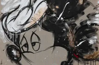 Geraldine MorinMICKEYOriginal ~ Mixed Media on Canvas