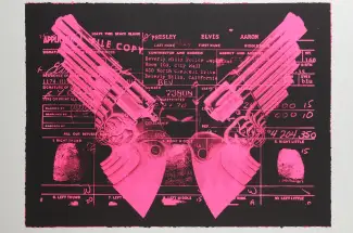 ArchiveIt's Elvis Fucking Presley's Gun by Russell Marshall - Framed