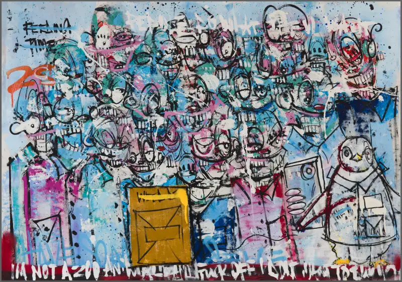 Click Here To Enlarge This Photo Of Feeding Time (Original Painting)