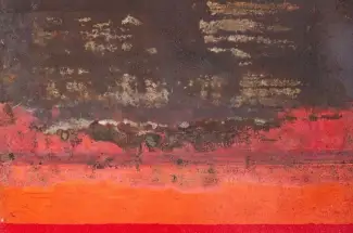 Sam PeacockCoral Coal OreOriginal ~ Mixed Media on Steel